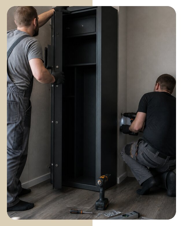 Профессиональный монтаж оружейного шкафа с креплением в Самаре
